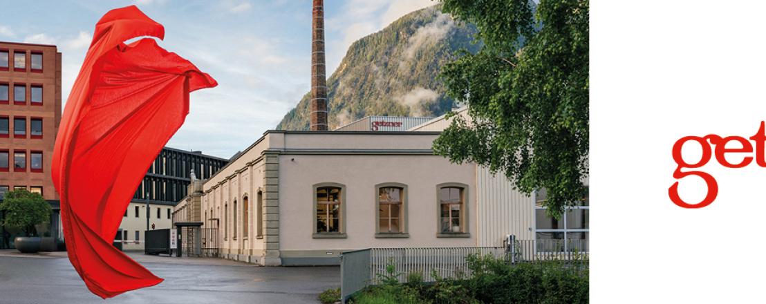 Blick auf den Eingangsbereich der Getzner Textil AG